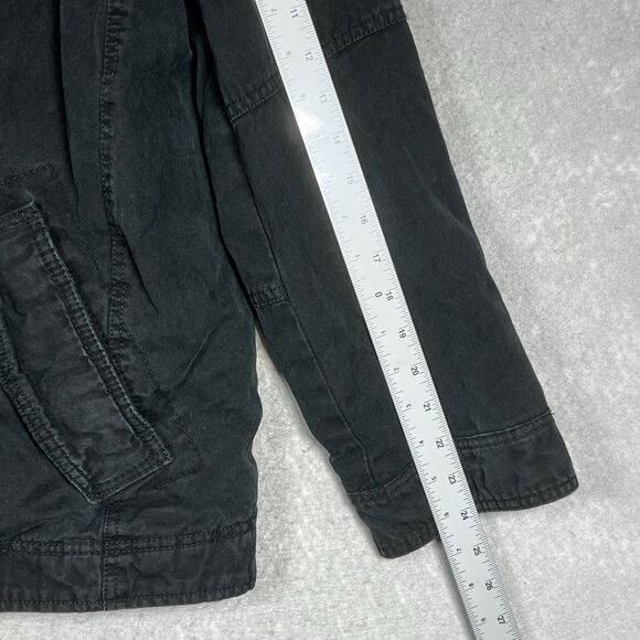 Levi's Denim Trucker Jacket Men's Large Black Sherpa Lined Full Zip - Picture 8 of 14